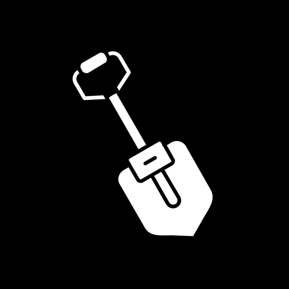 Shovel Glyph Inverted Icon vector