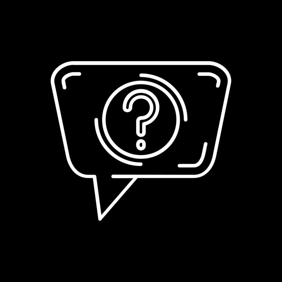 Question Line Inverted Icon vector