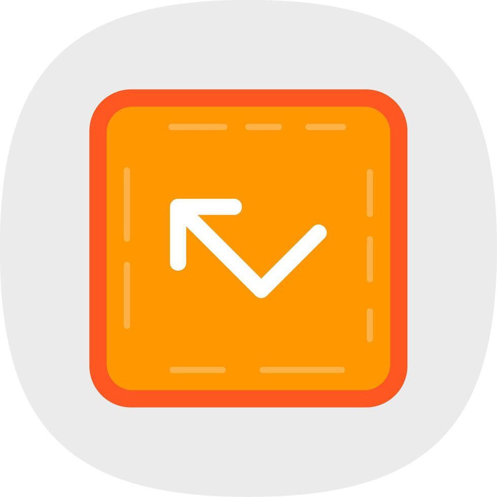 Bounce Flat Curve Icon vector