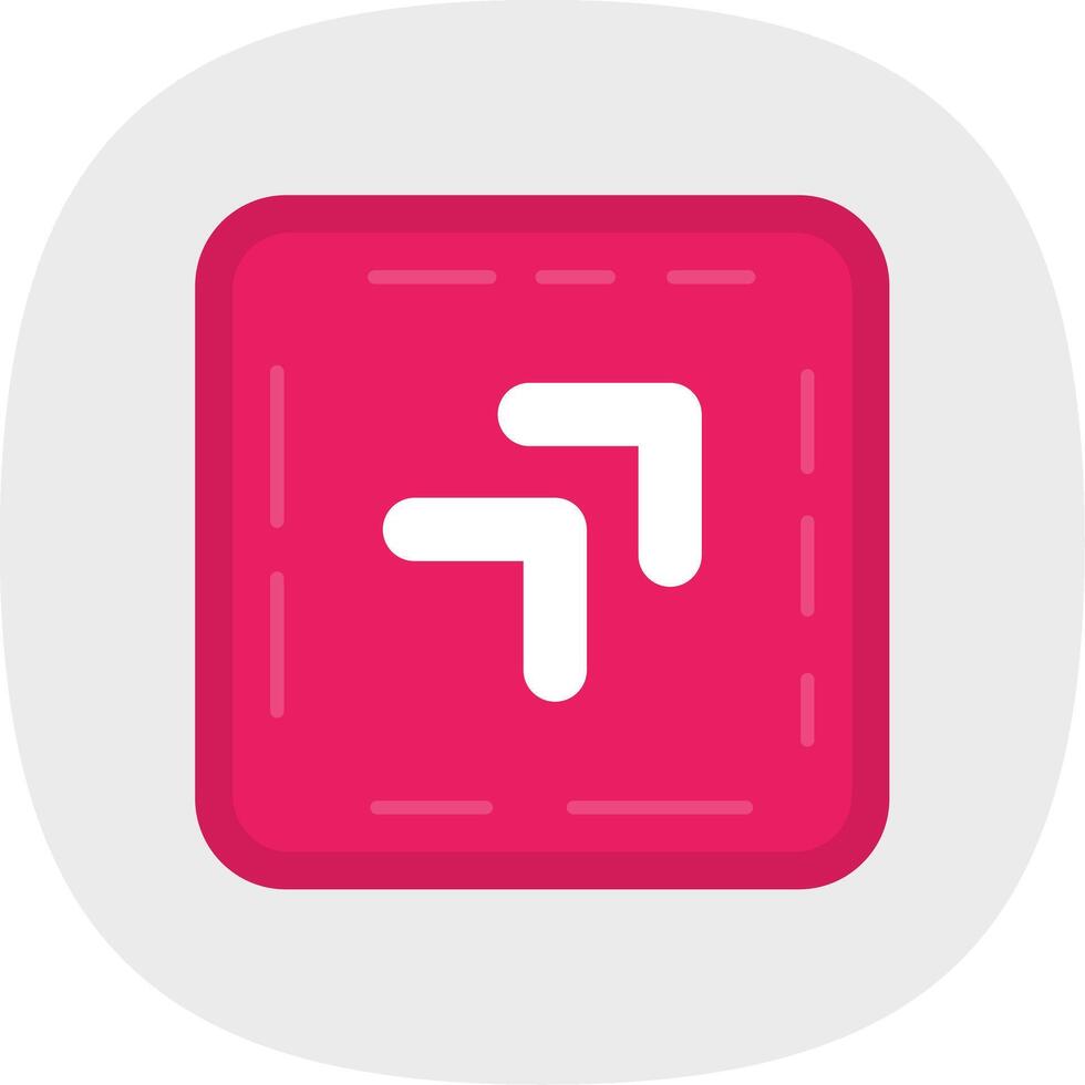 Chevron Flat Curve Icon vector