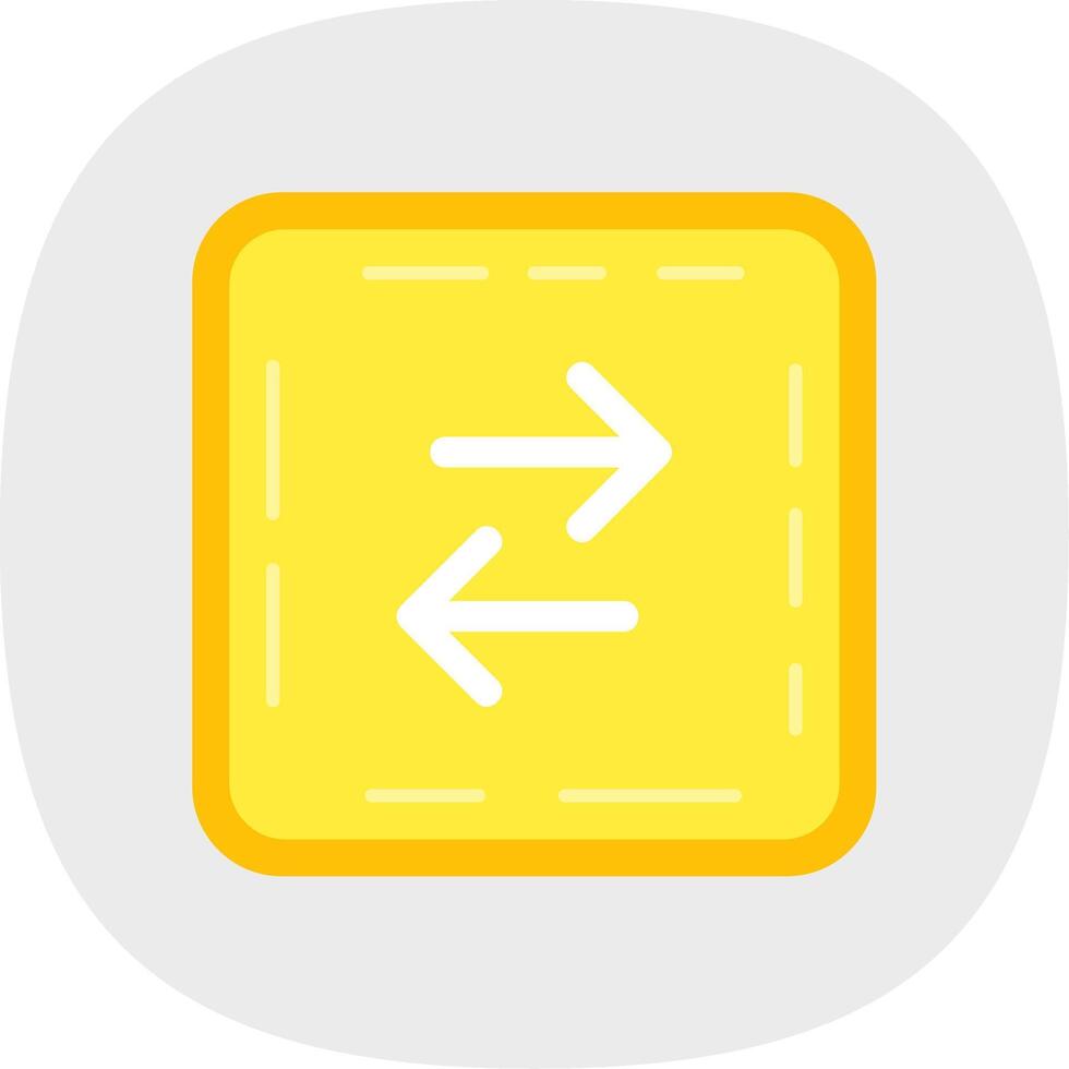 Swap Flat Curve Icon vector