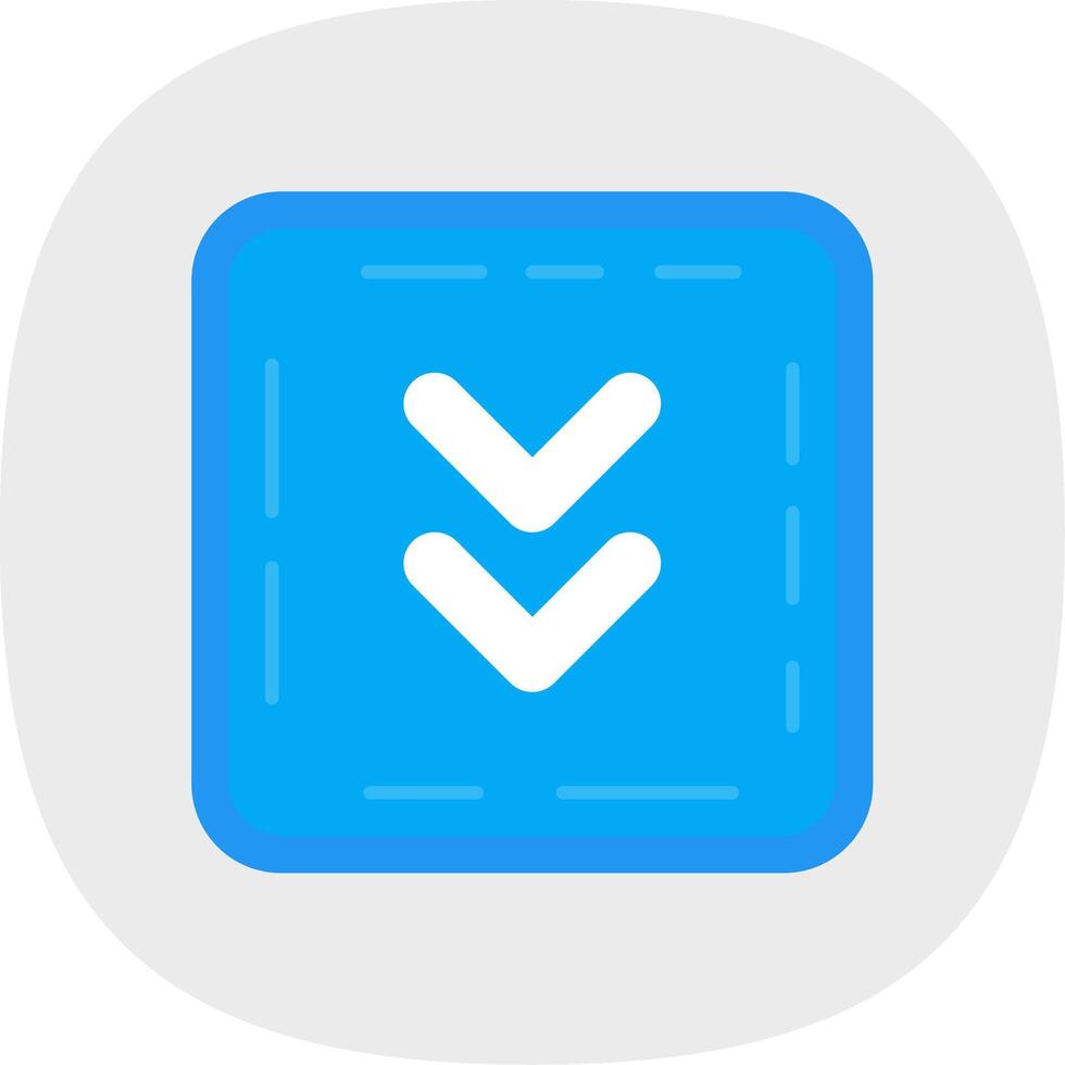 Chevron Flat Curve Icon vector
