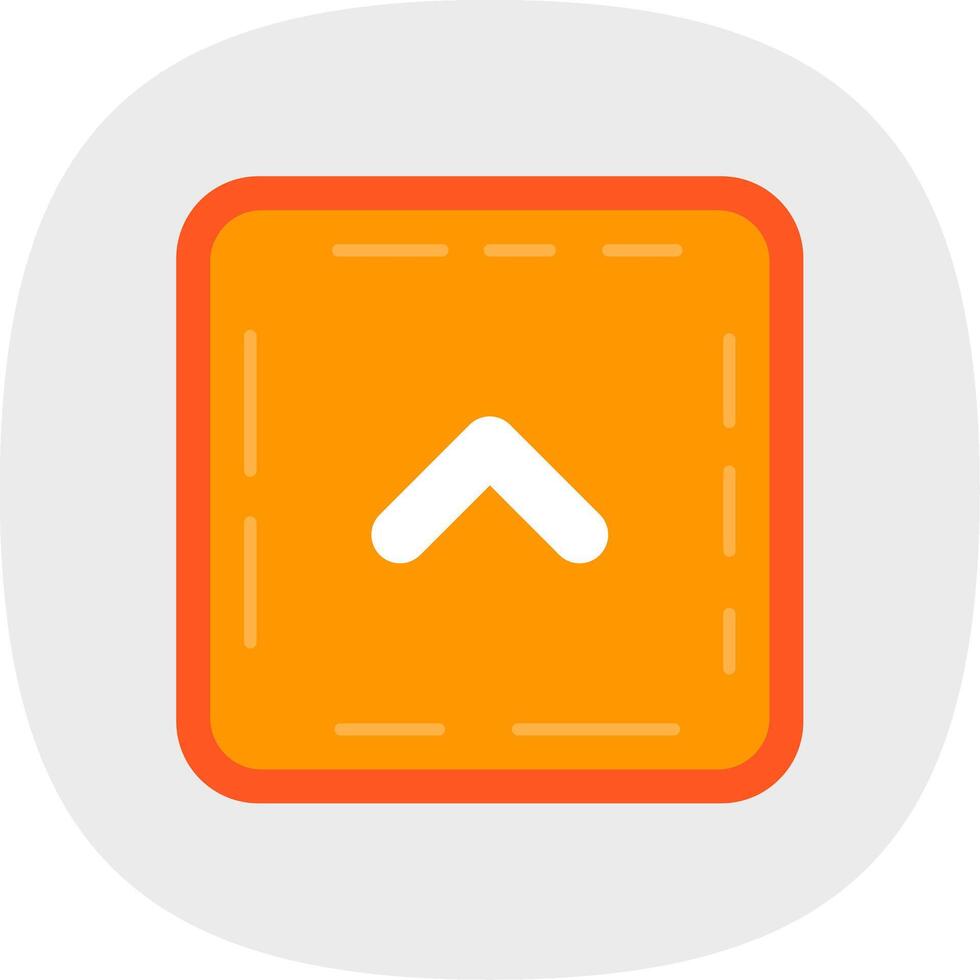 Chevron Flat Curve Icon vector