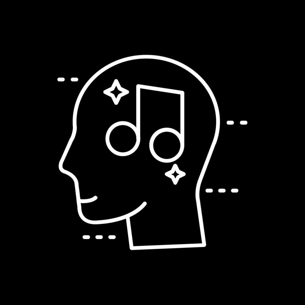 Music Line Inverted Icon vector