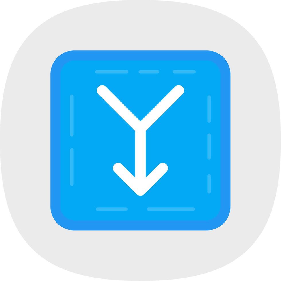 Merge Flat Curve Icon vector