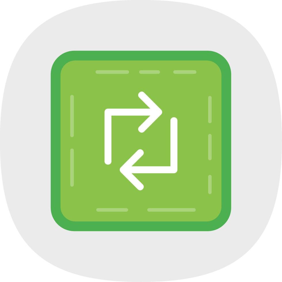 Loop Flat Curve Icon vector