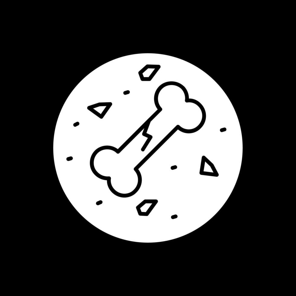 Fossil Glyph Inverted Icon vector