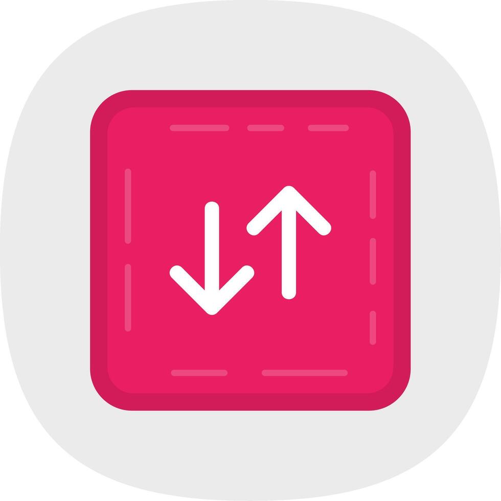 Swap Flat Curve Icon vector