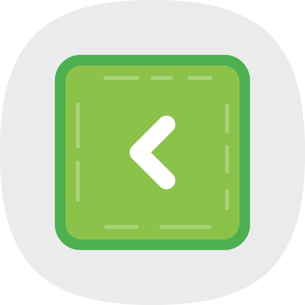 Chevron Flat Curve Icon vector