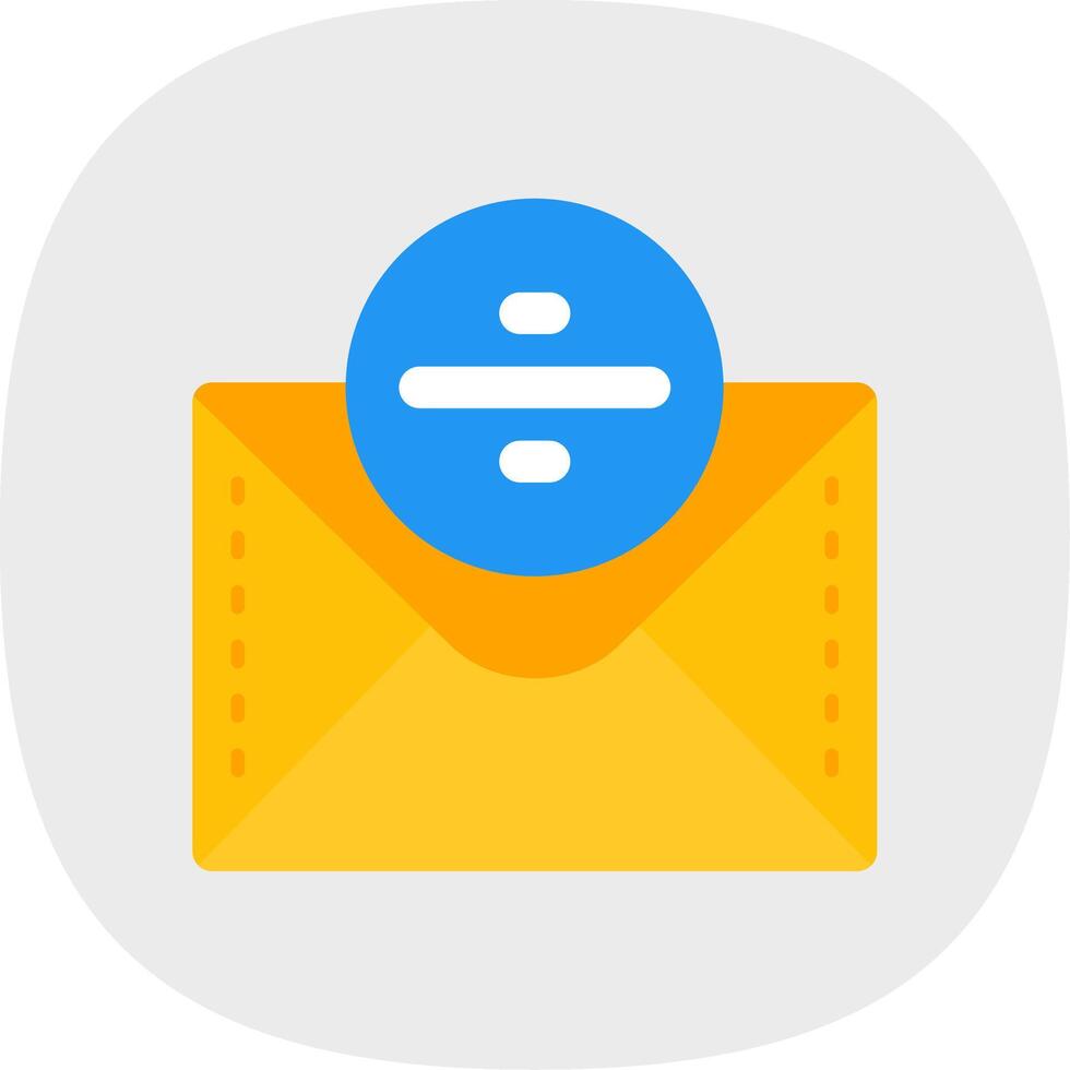 Divide Flat Curve Icon vector