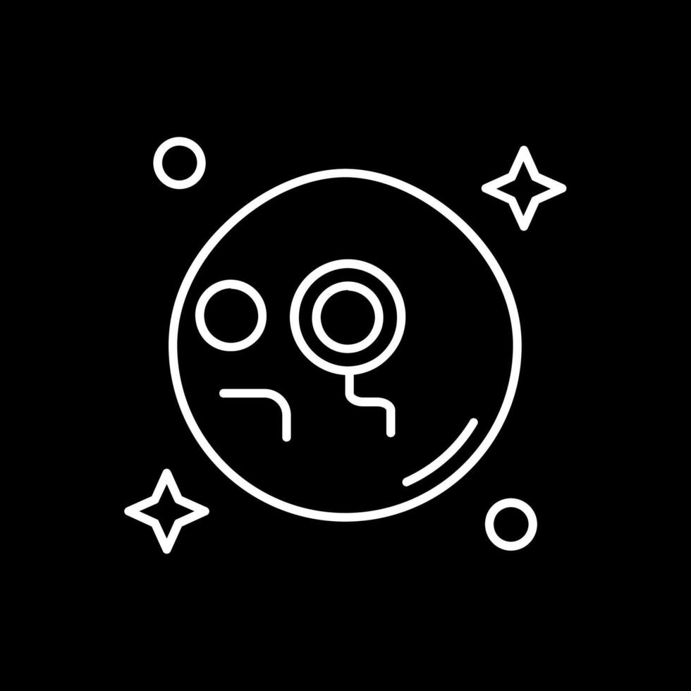 Monocle Line Inverted Icon vector