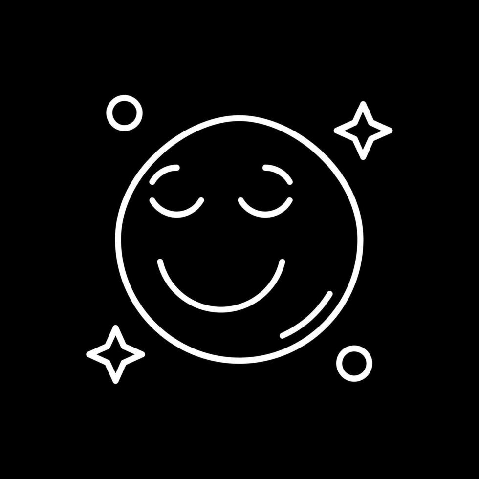 Relieved Line Inverted Icon vector
