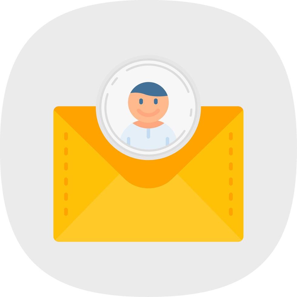 Profile Flat Curve Icon vector