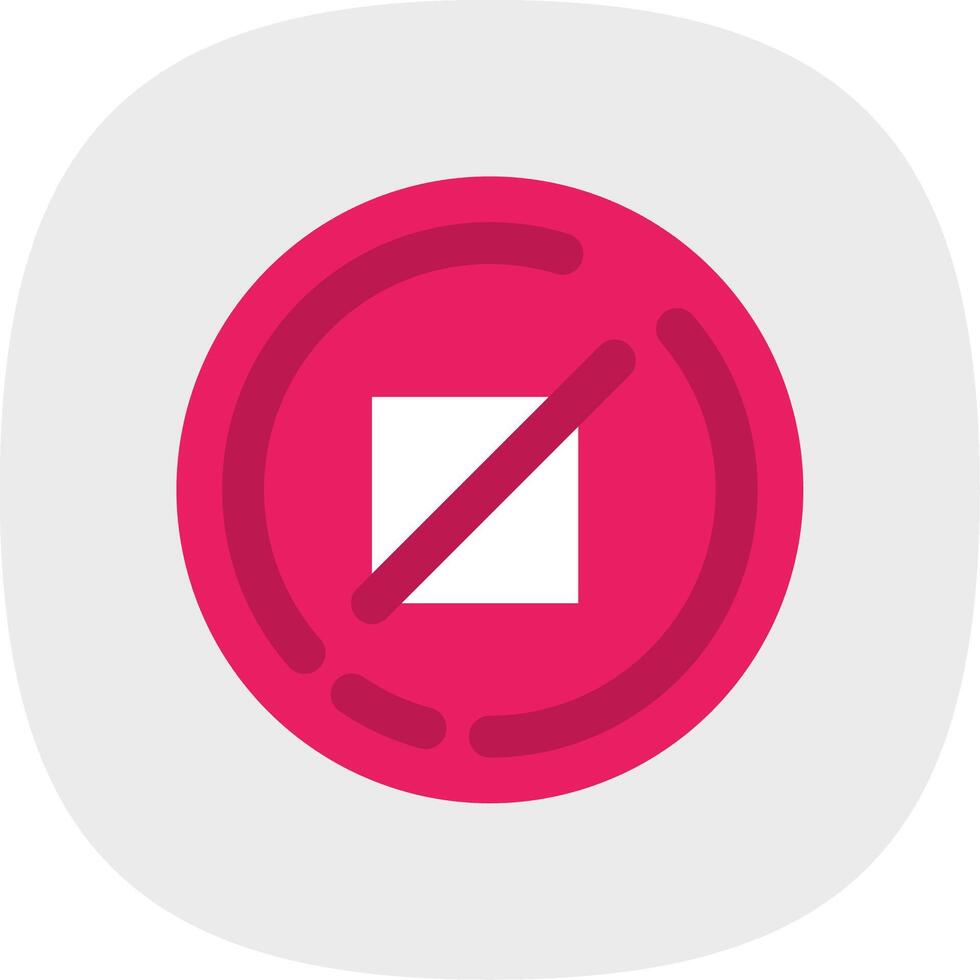 Crop Flat Curve Icon vector