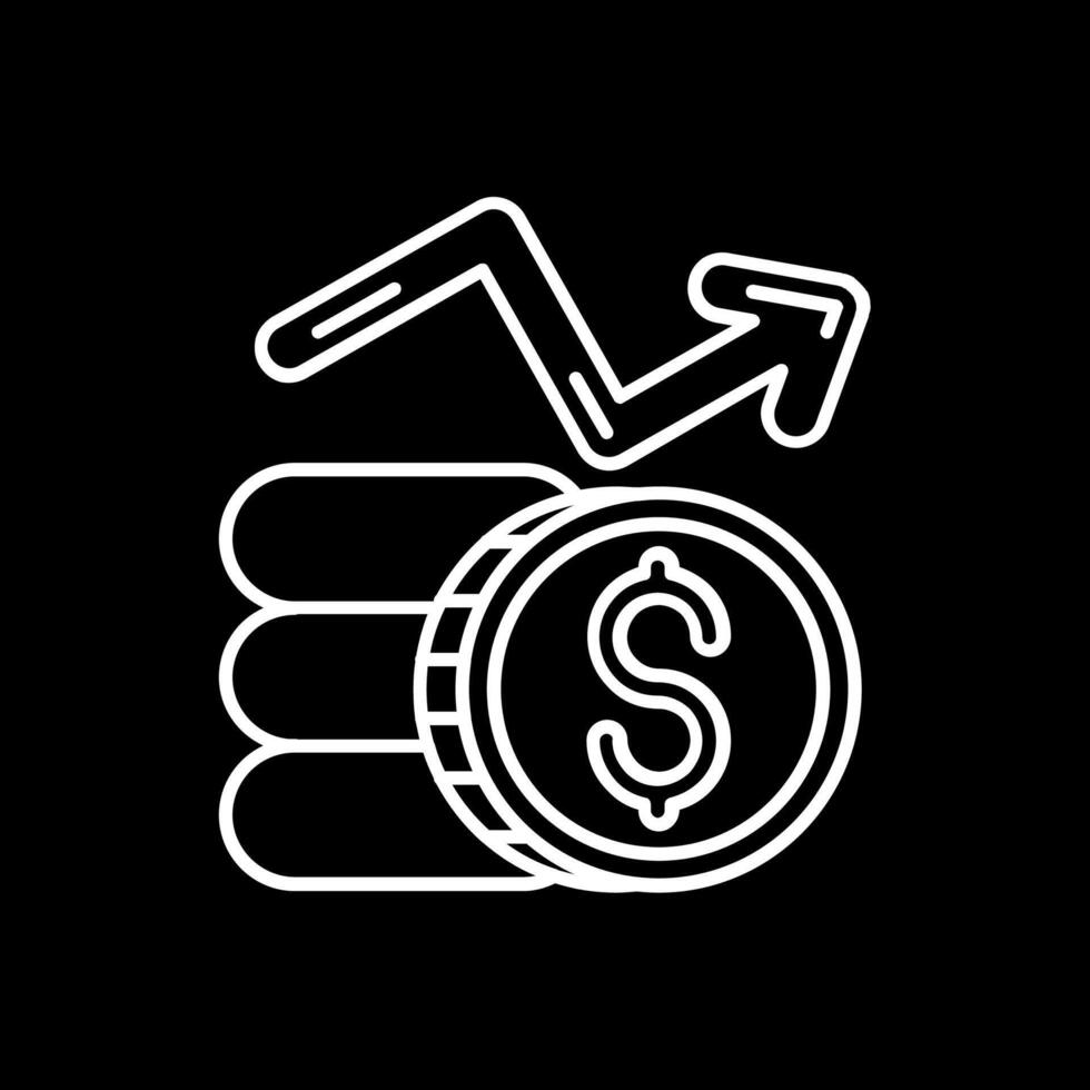 Profits Line Inverted Icon vector