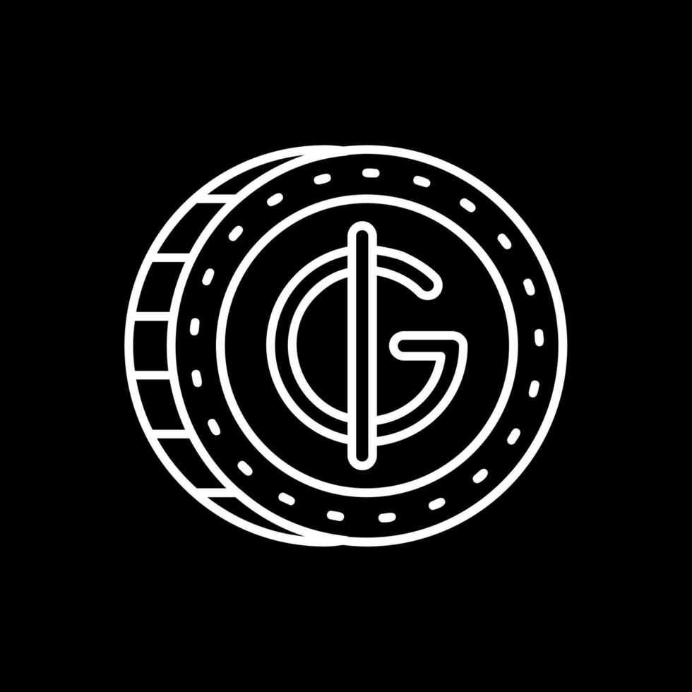 Guarani Line Inverted Icon vector