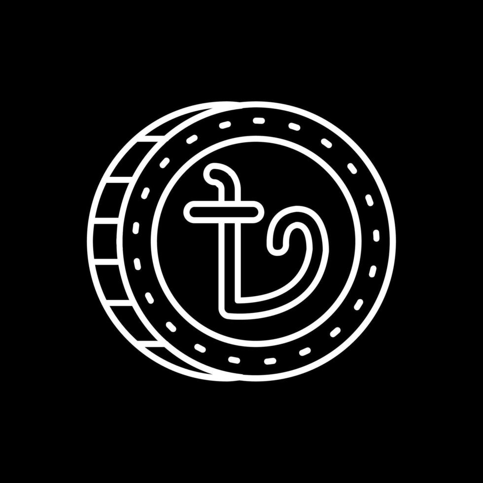 Taka Line Inverted Icon vector