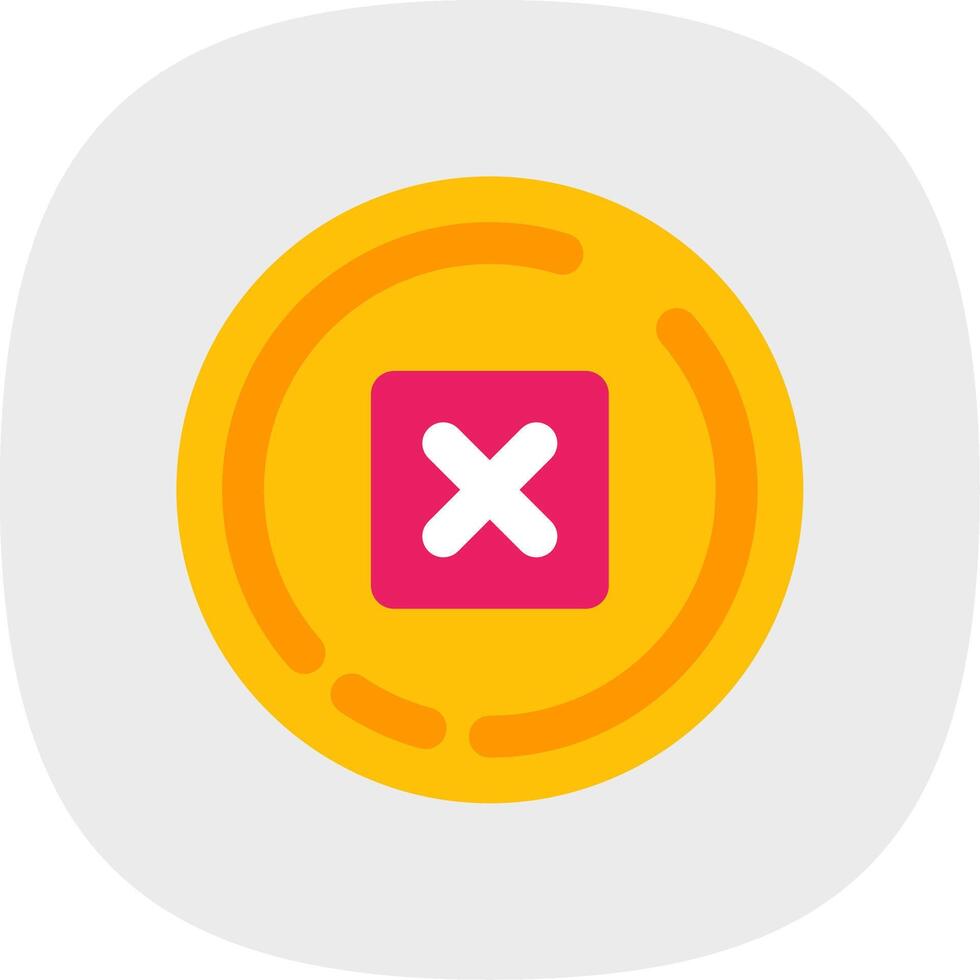 Delete Flat Curve Icon vector