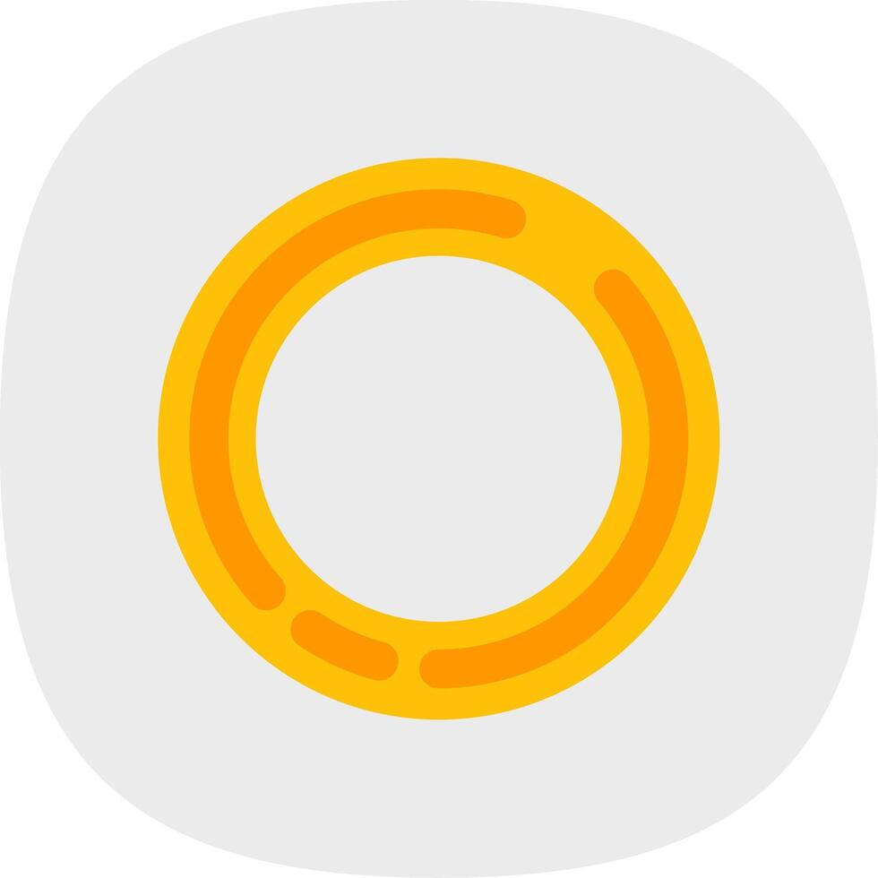 Circle Flat Curve Icon vector