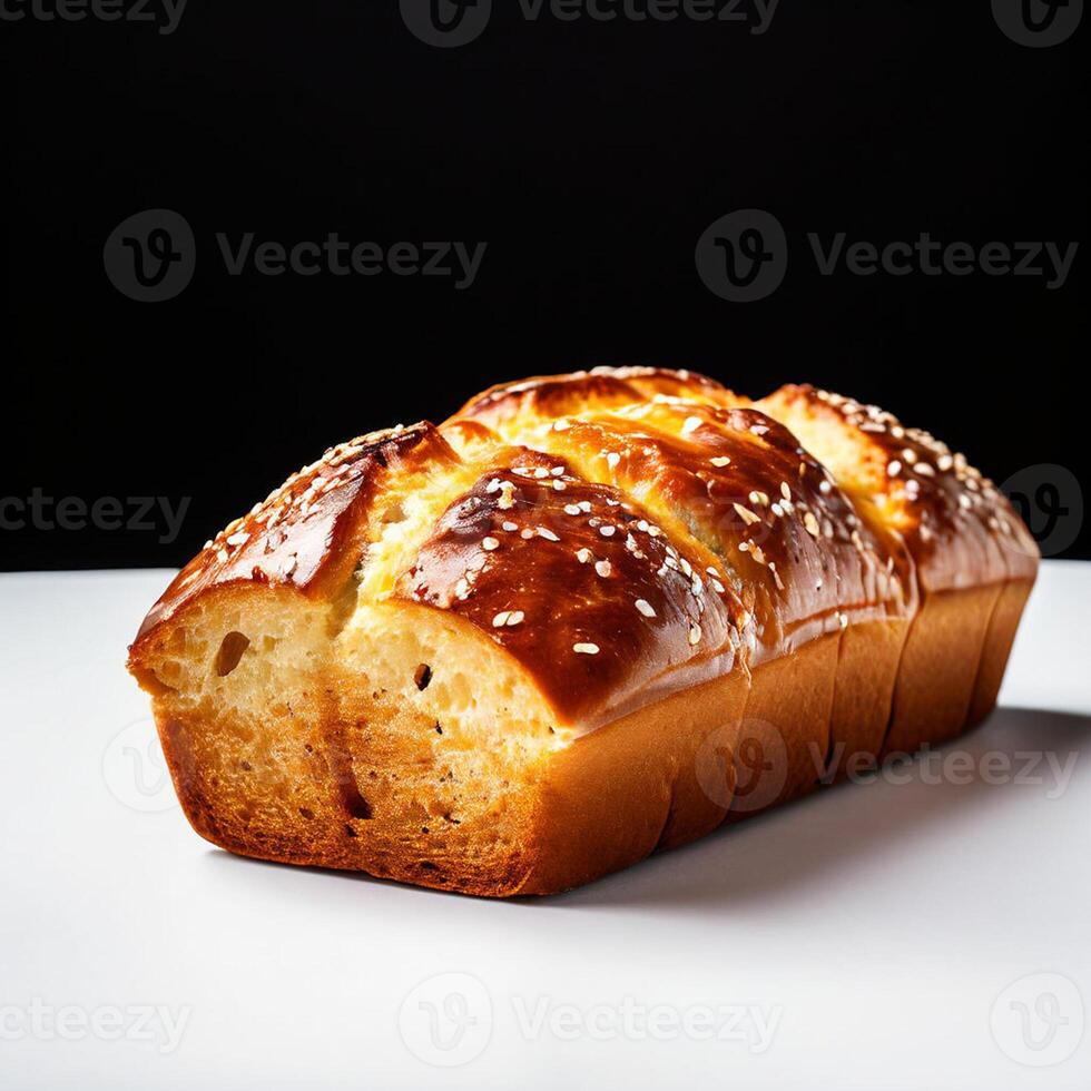 AI generated photo of homemade danish bread isolated on white background