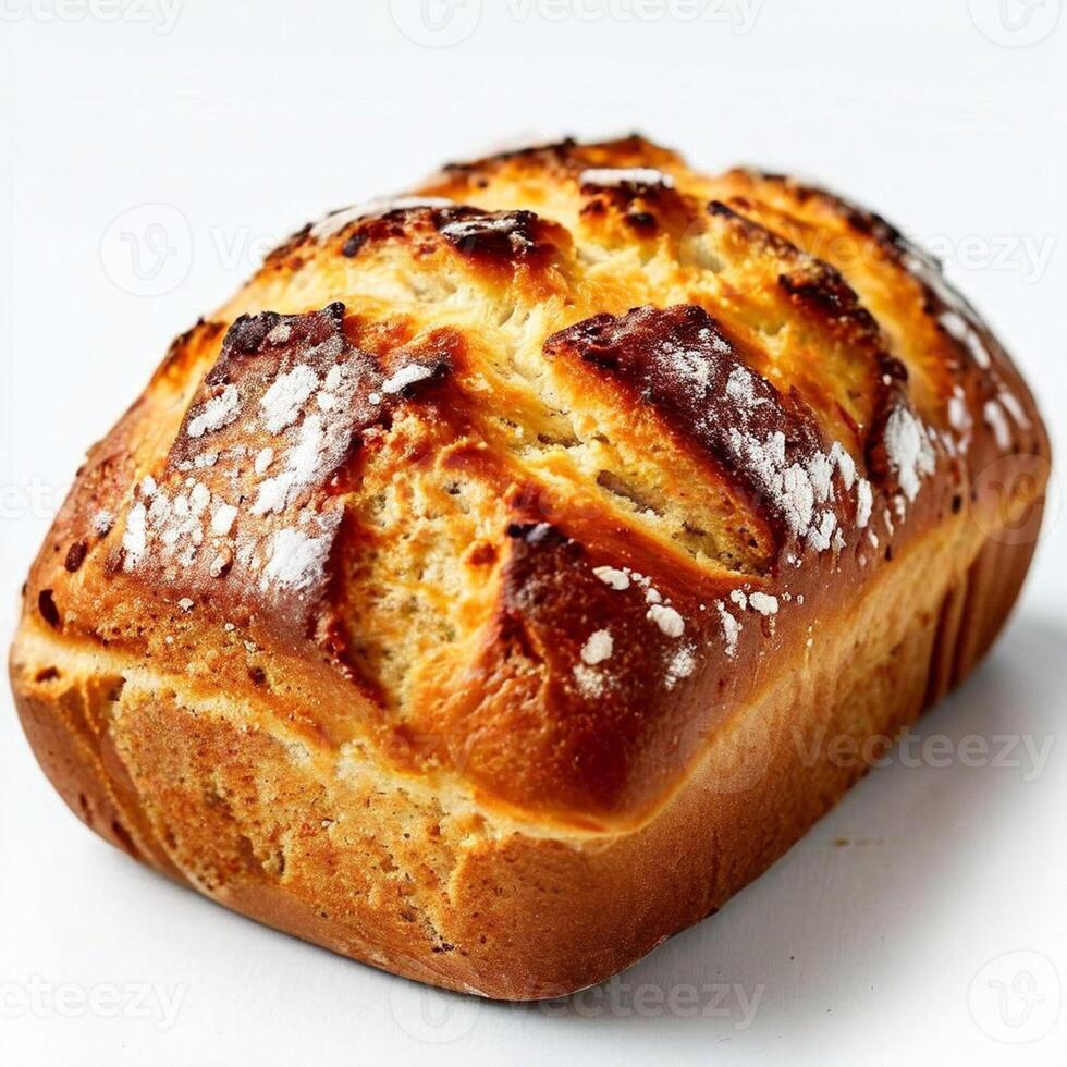 ai generado foto de hecho en casa danés un pan aislado en blanco antecedentes