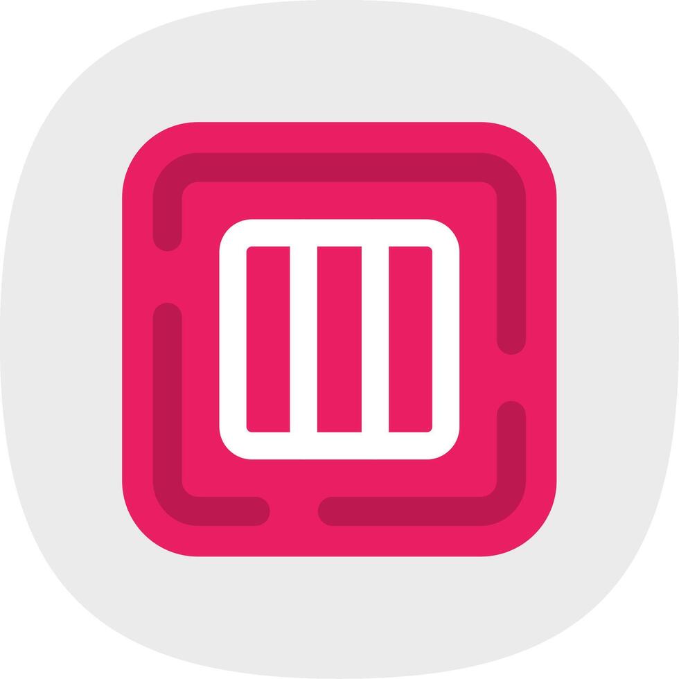 Column Flat Curve Icon vector