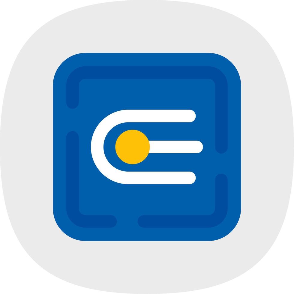 Endpoint Flat Curve Icon vector