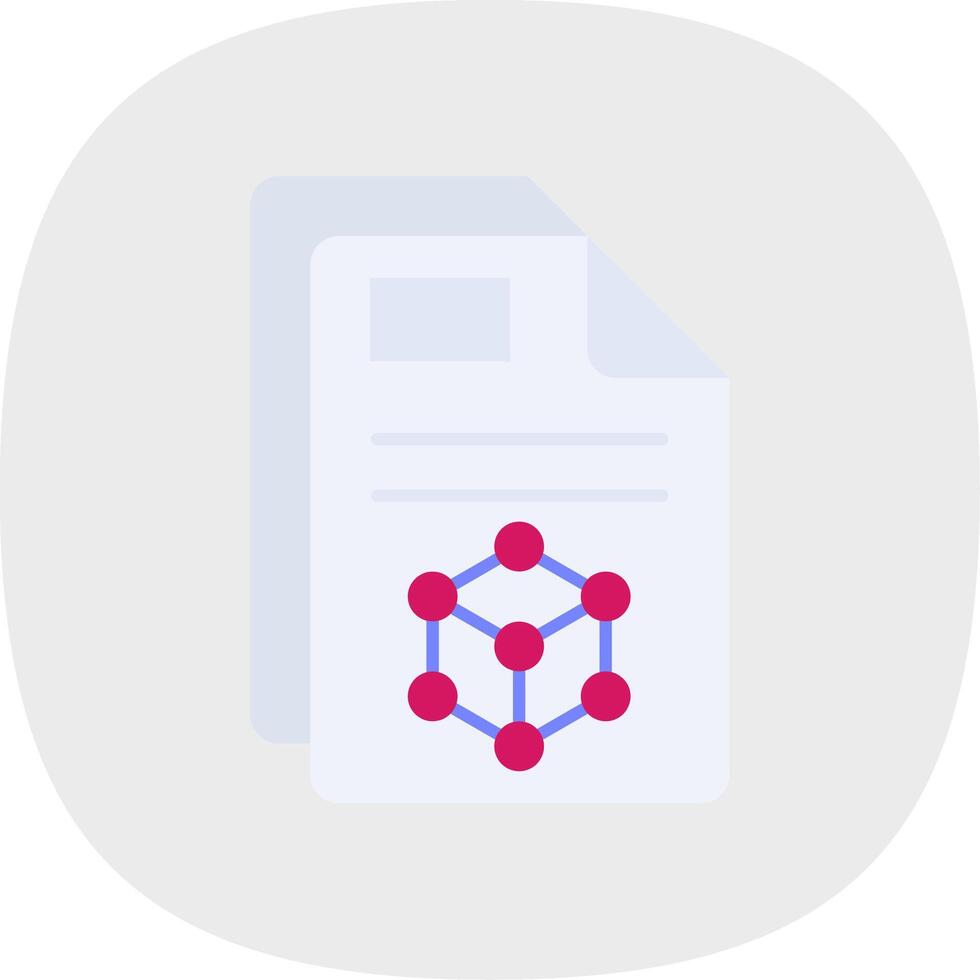 3d Flat Curve Icon vector