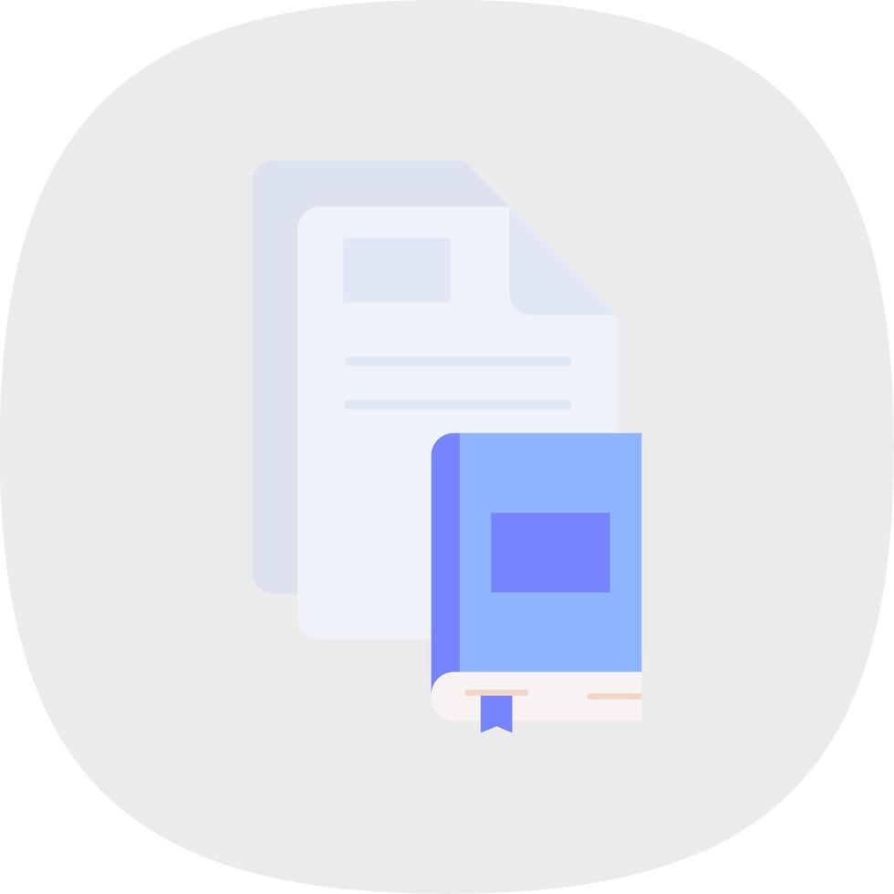 Ebook Flat Curve Icon vector