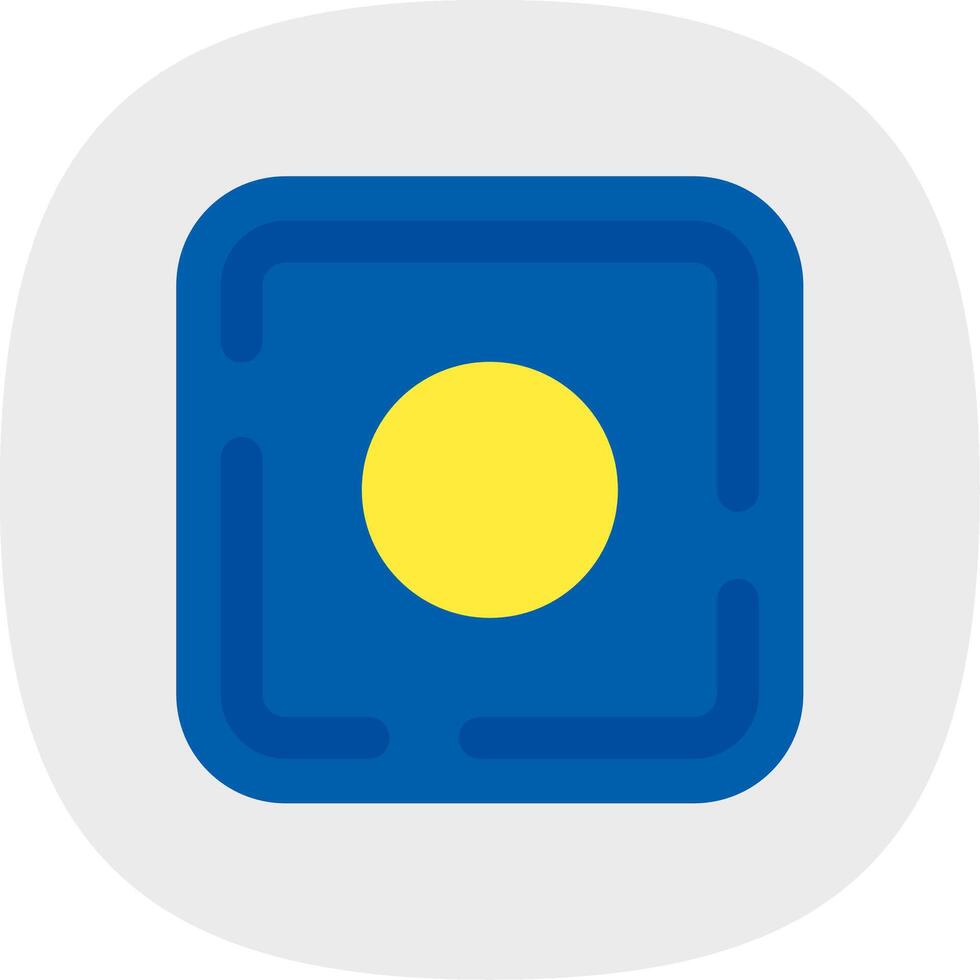 Dot Flat Curve Icon vector