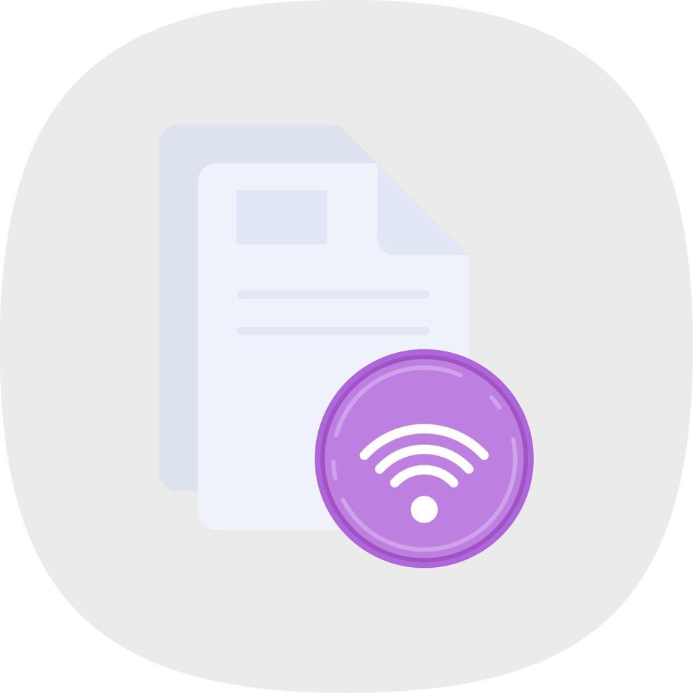 Wifi Flat Curve Icon vector