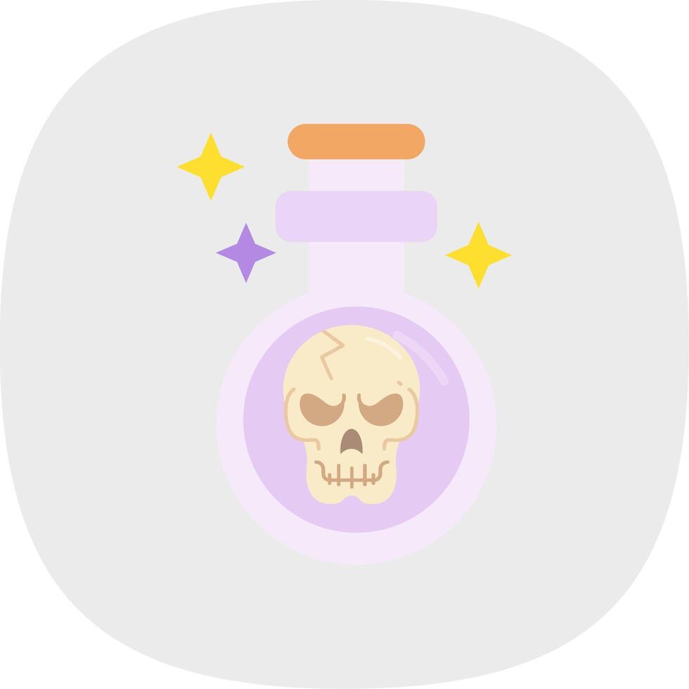 Potion Flat Curve Icon vector