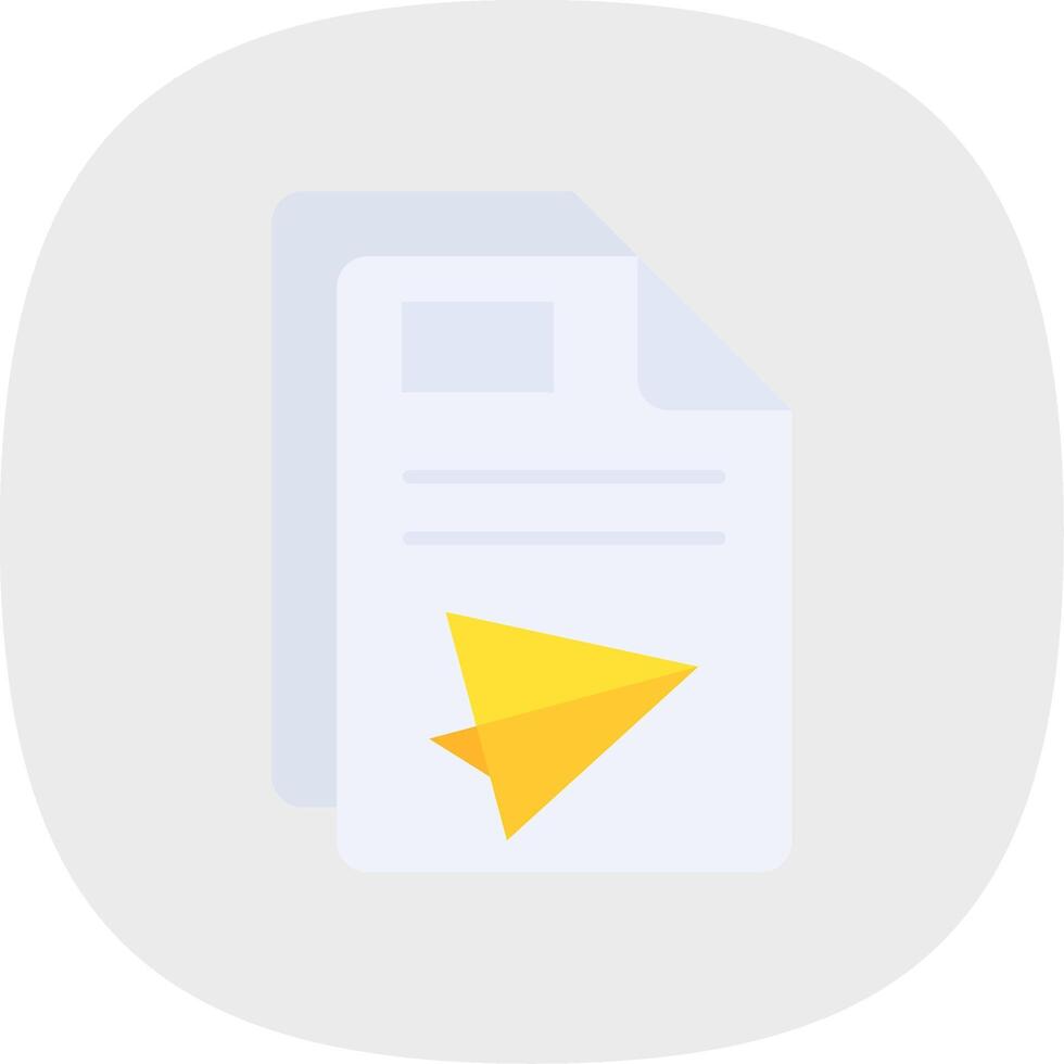 Send Flat Curve Icon vector