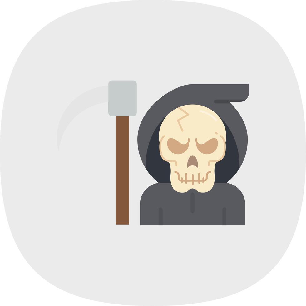 Death Flat Curve Icon vector