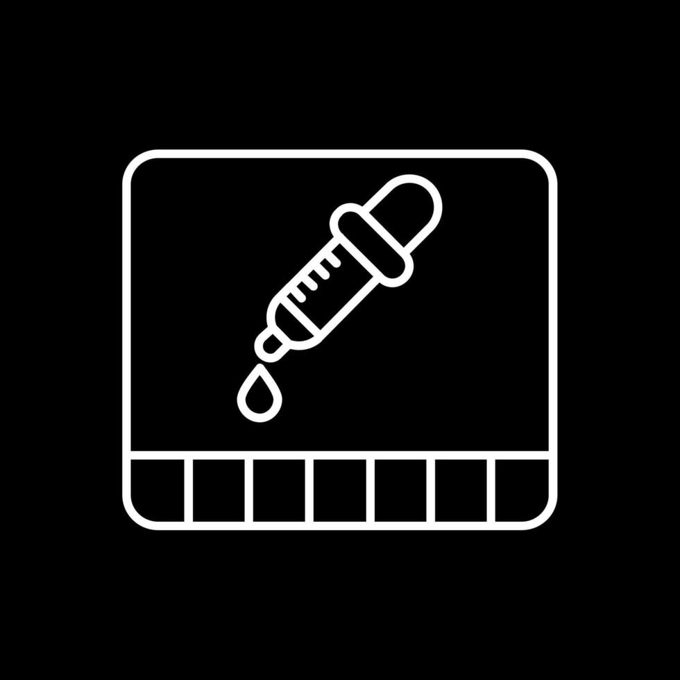 Dropper Line Inverted Icon vector