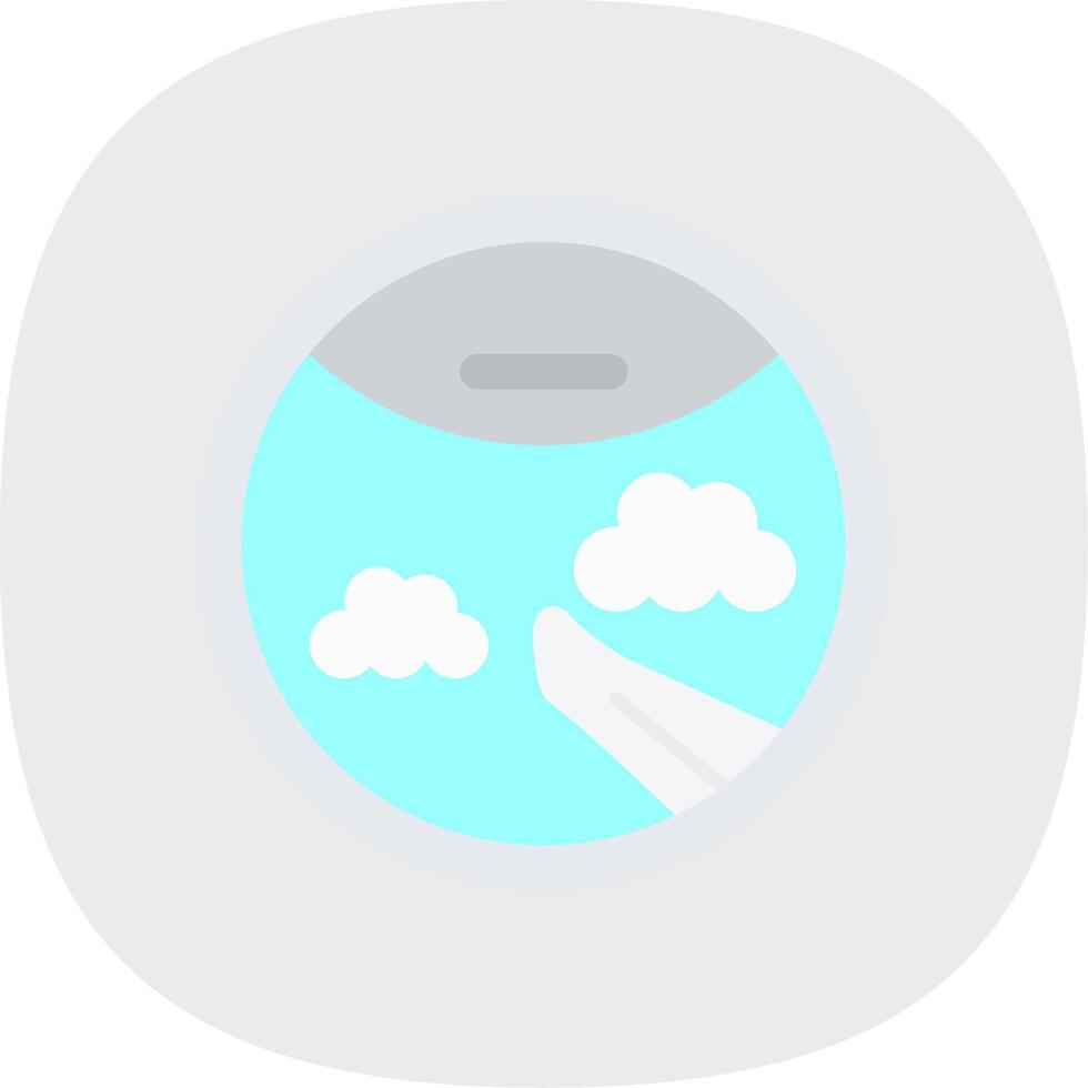 Porthole Flat Curve Icon vector