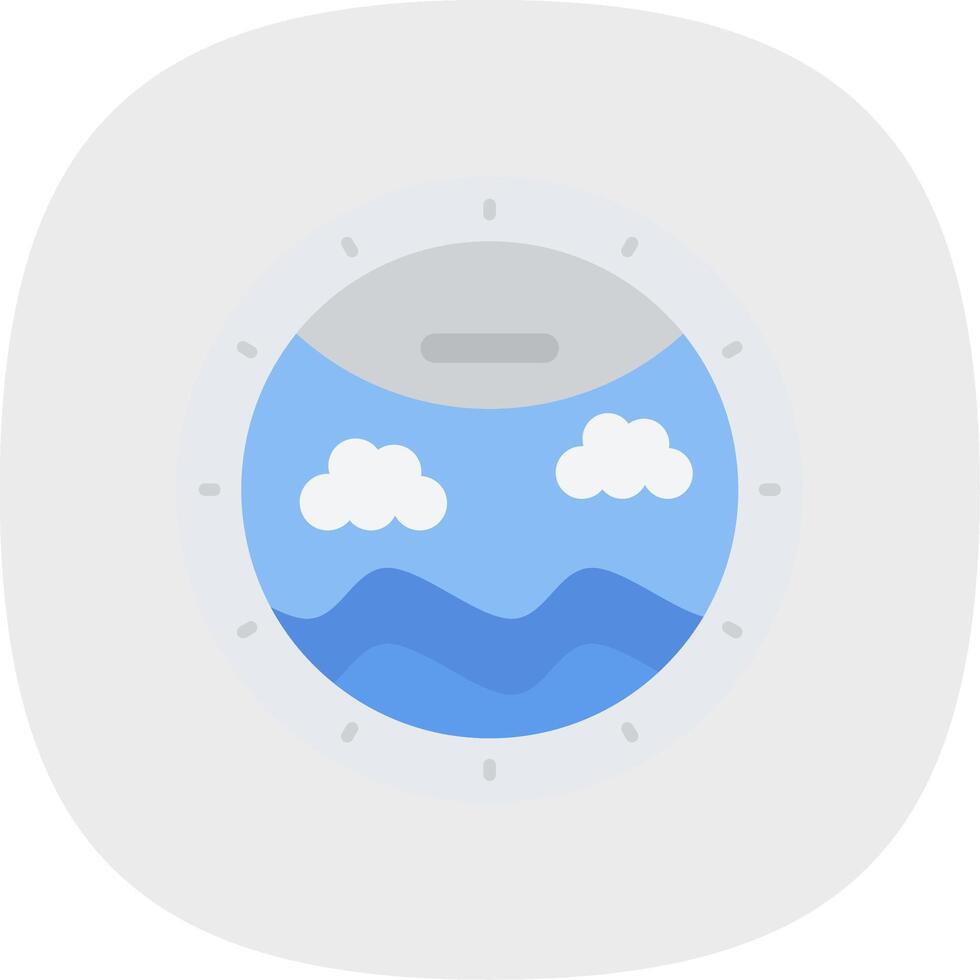 Porthole Flat Curve Icon vector