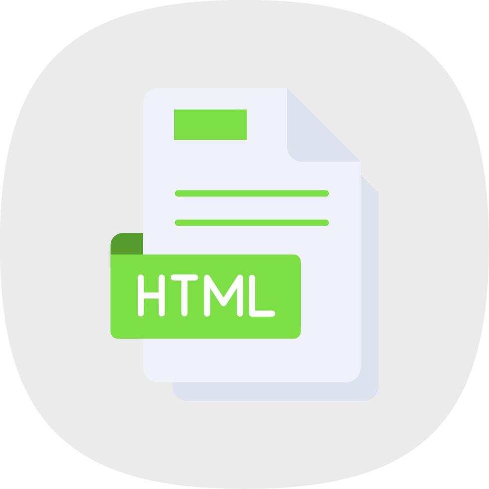 Html Flat Curve Icon vector