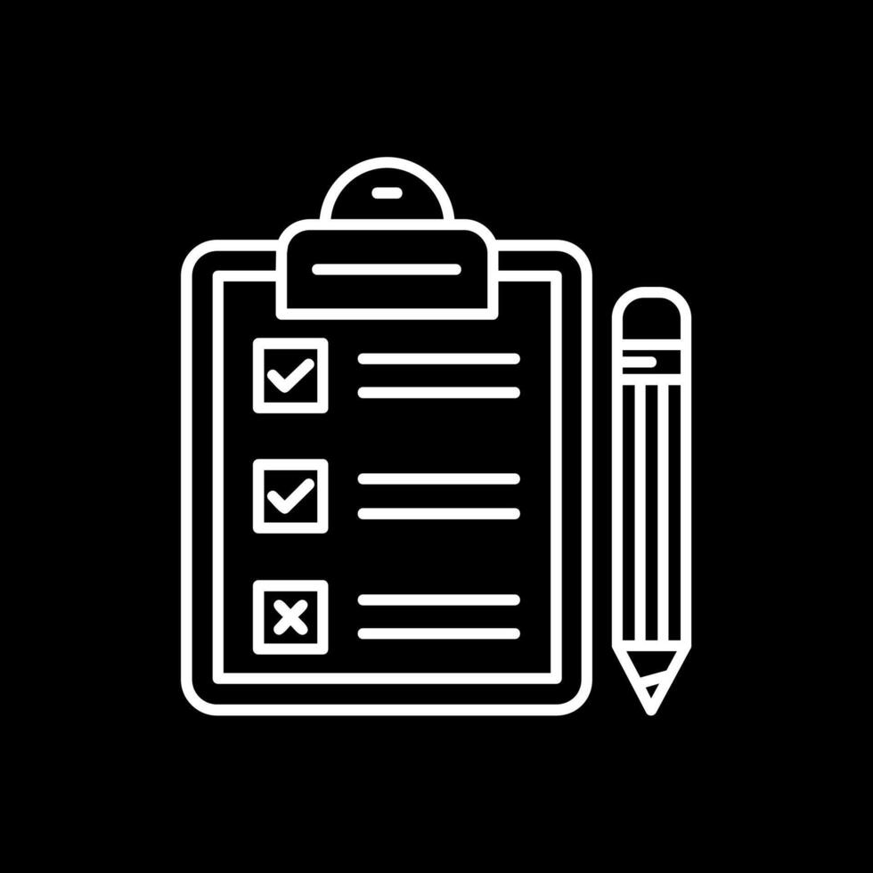 Task Line Inverted Icon vector