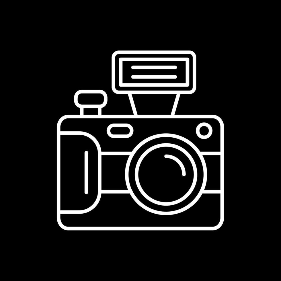 Camera Line Inverted Icon vector