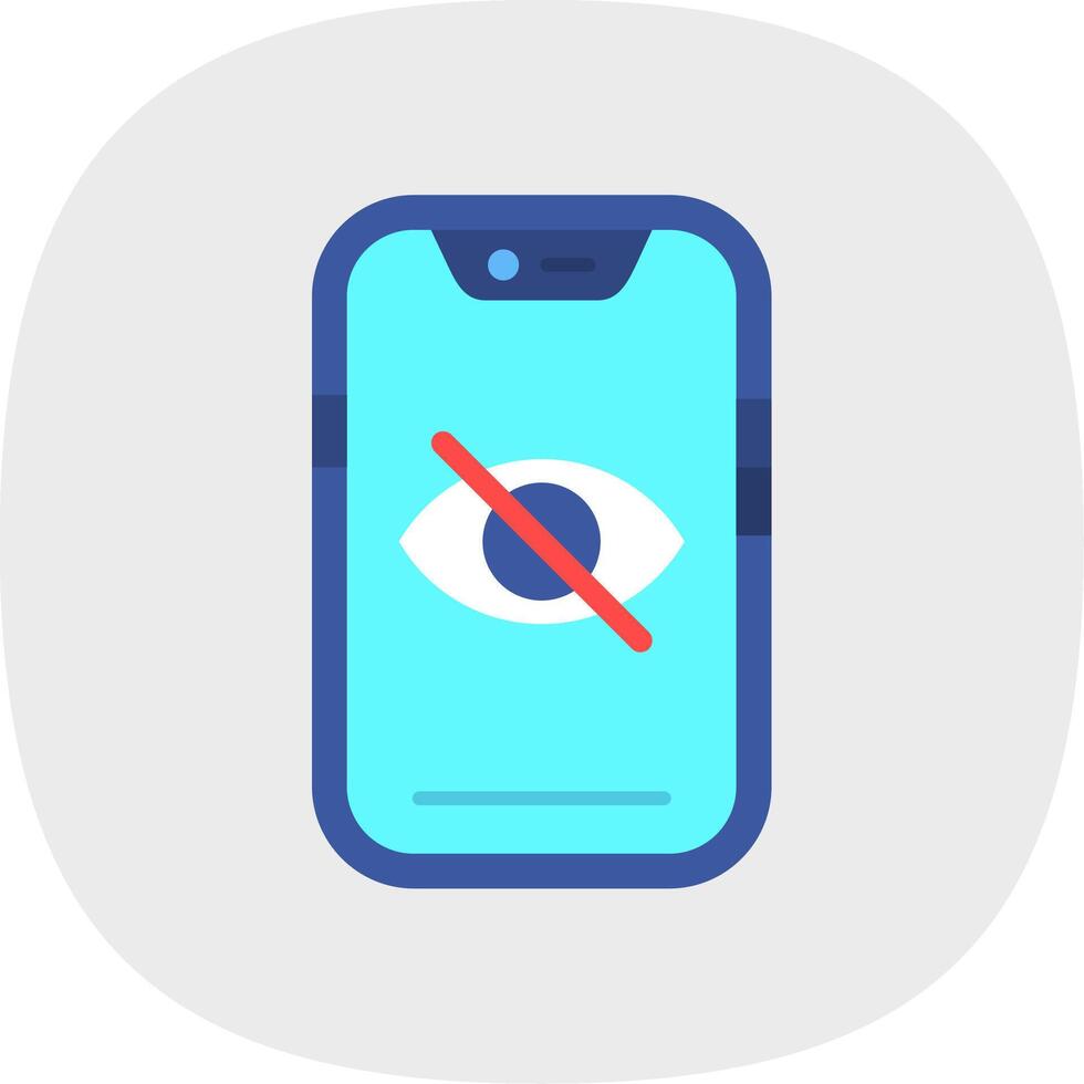 Hide Flat Curve Icon vector
