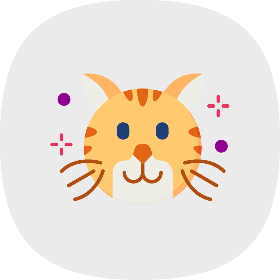 Smile Flat Curve Icon vector