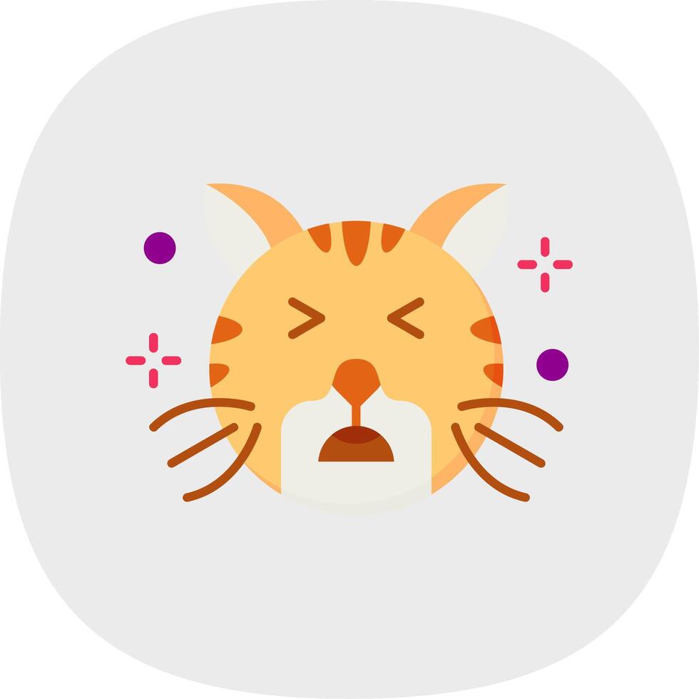Anguish Flat Curve Icon vector