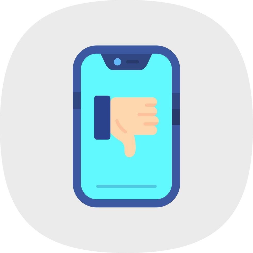 Dislike Flat Curve Icon vector