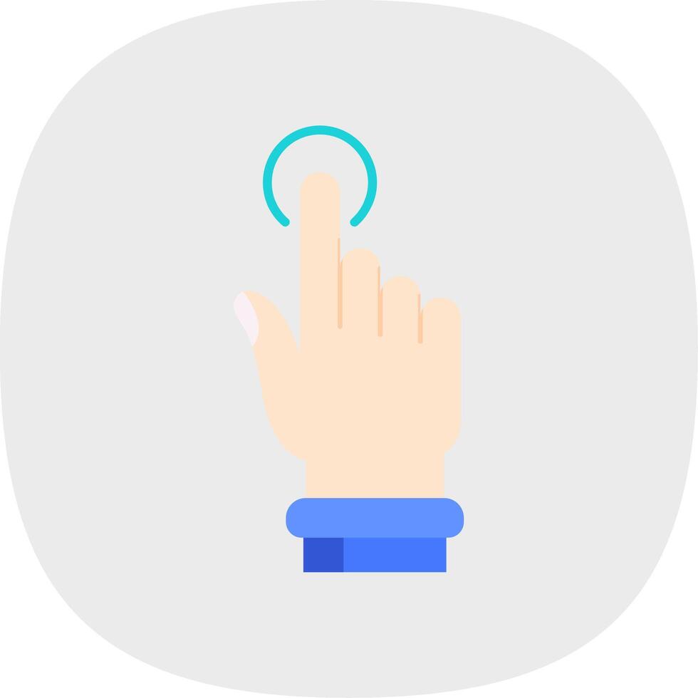 Tap Flat Curve Icon vector