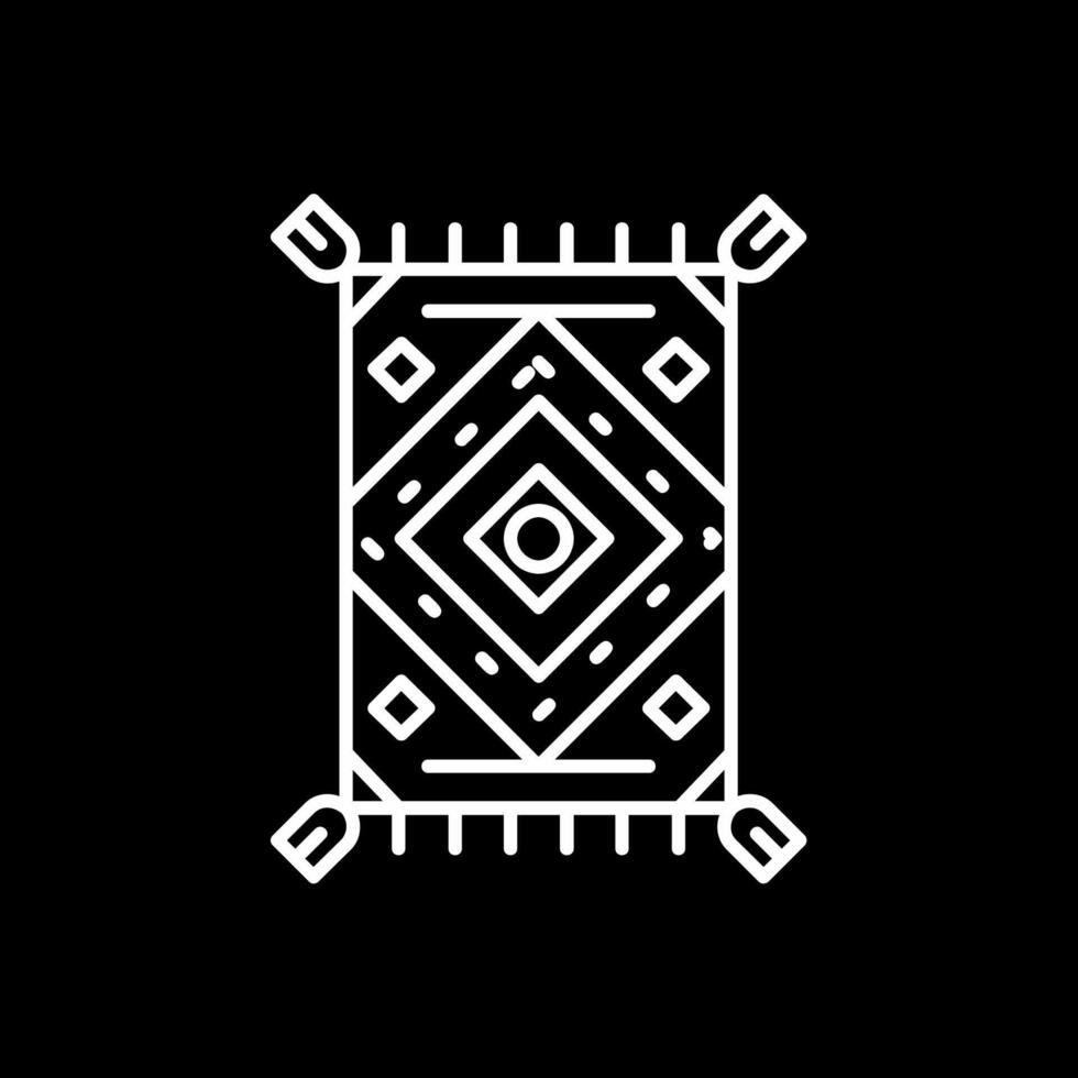 Rug Line Inverted Icon vector