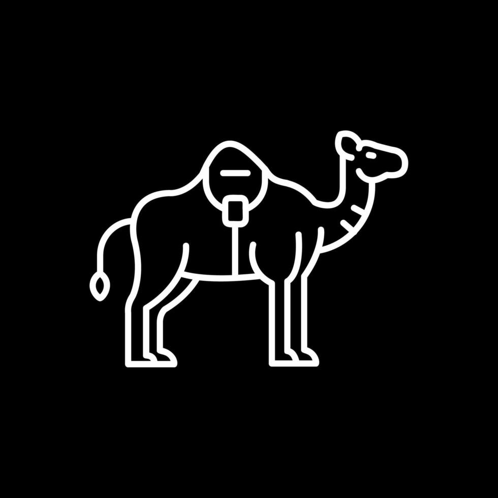 Camel Line Inverted Icon vector