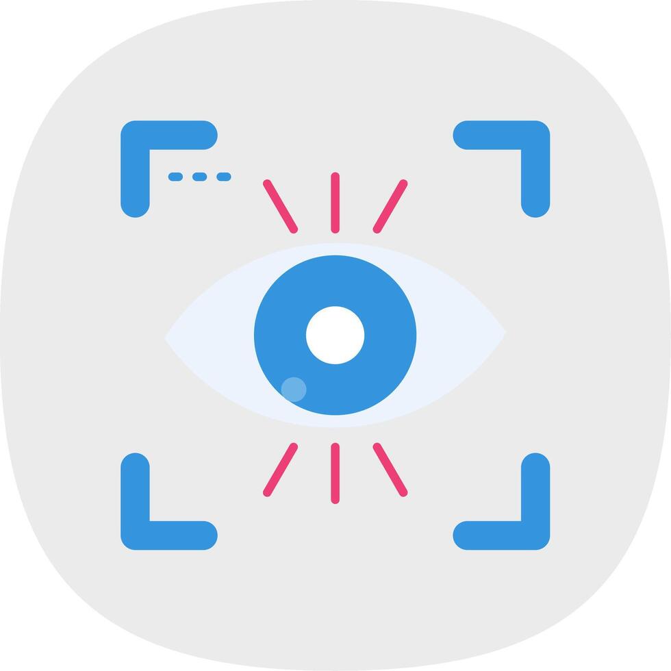 Eye Flat Curve Icon vector