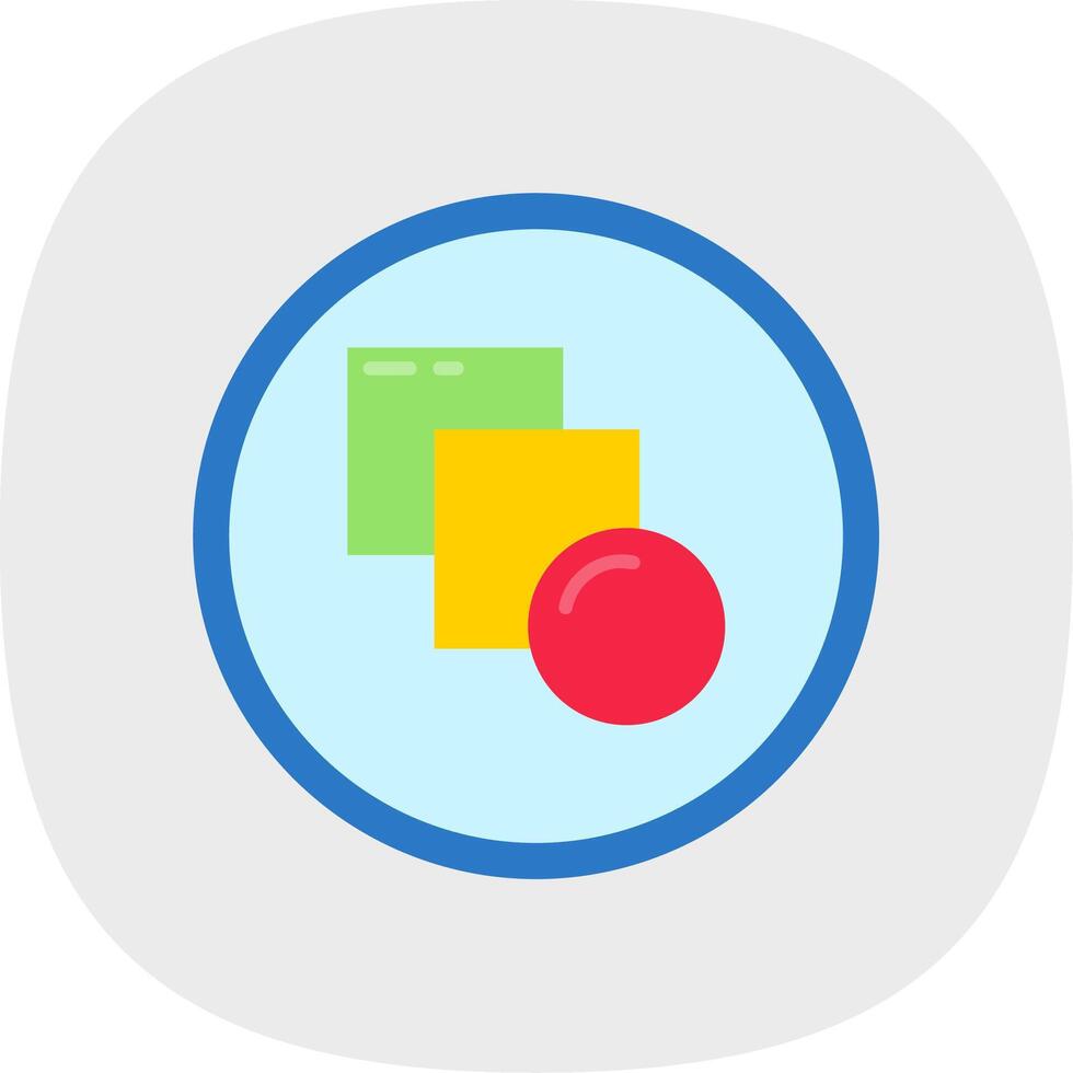 Blend Flat Curve Icon vector