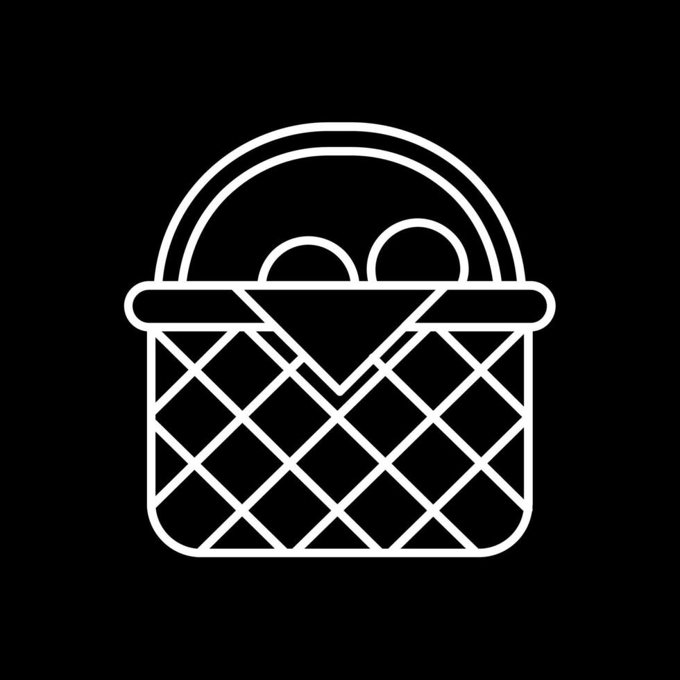 Basket Line Inverted Icon vector